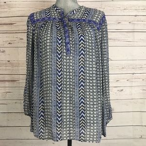Lucky Brand Geometric lightweight Top Sz 1X